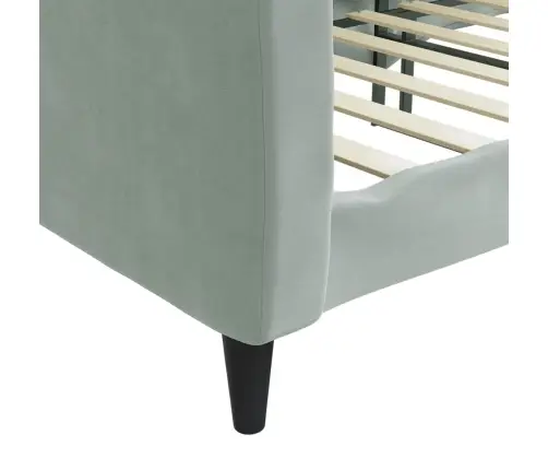 Dīvāngulta, Gaiši Pelēka, 100X200 Cm, Samts Vidaxl