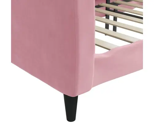 Sofa, Rožinės Spalvos, 100X200cm Aksomas