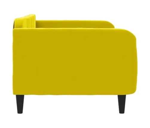 Dīvāngulta, Dzeltena, 100X200 Cm, Samts Vidaxl