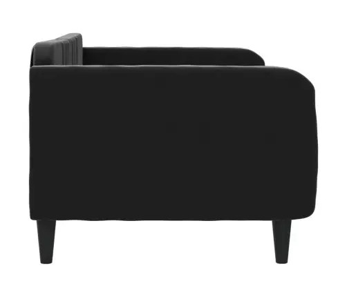 Päevavoodi, Must, 90 X 190 cm Samet