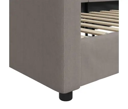 Dienas Gulta, Pelēkbrūna, 80X200 Cm, Audums Vidaxl