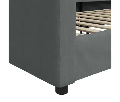 Dīvāngulta, Tumši Pelēka, 90X200 Cm, Audums Vidaxl