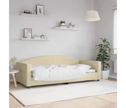 Dienas Gulta, Bēša, 90X200 Cm, Audums Vidaxl