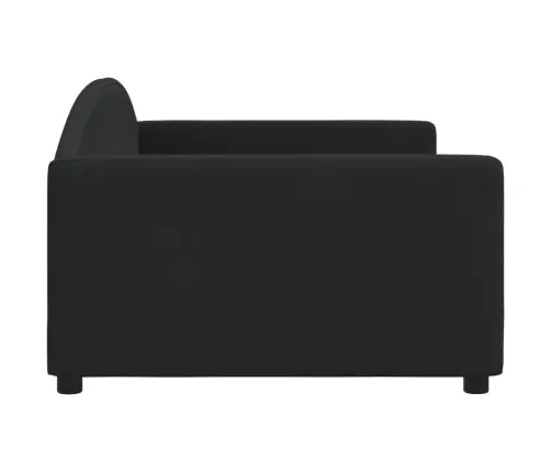 Dīvāngulta, Melna, 100X200 Cm, Audums Vidaxl