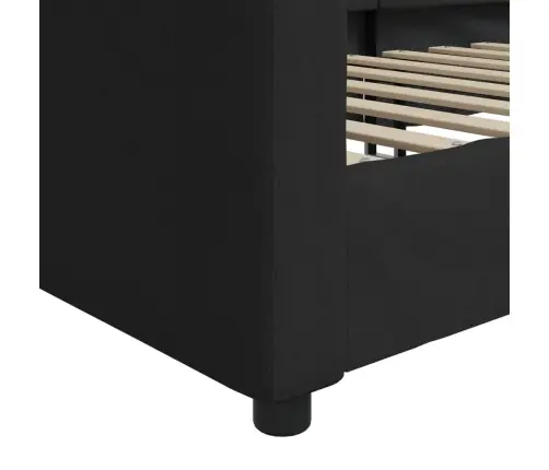 Dīvāngulta, Melna, 90X190 Cm, Audums Vidaxl