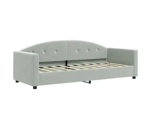 Dīvāngulta, Gaiši Pelēka, 80X200 Cm, Samts Vidaxl