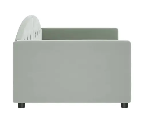 Sofa, Šviesiai Pilkos Spalvos, 90X200cm Aksomas