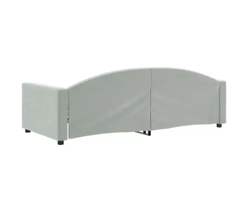 Sofa, Šviesiai Pilkos Spalvos, 90X200cm Aksomas