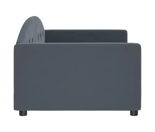 Dīvāngulta, Tumši Pelēka, 90X200 Cm, Samts Vidaxl