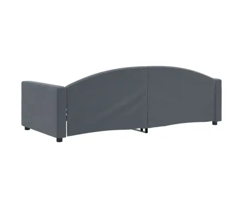 Dīvāngulta, Tumši Pelēka, 90X200 Cm, Samts Vidaxl