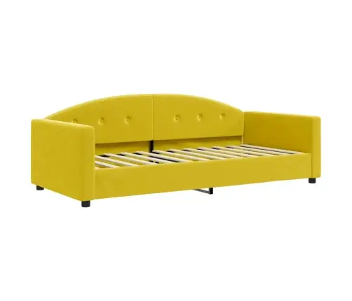 Dīvāngulta, Dzeltena, 90X200 Cm, Samts Vidaxl