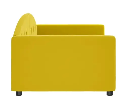 Dīvāngulta, Dzeltena, 90X200 Cm, Samts Vidaxl