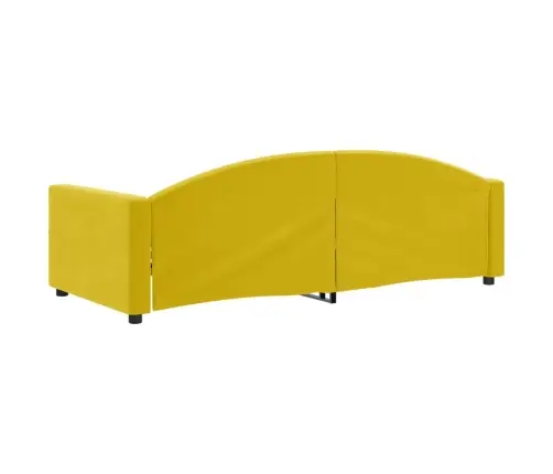 Dīvāngulta, Dzeltena, 90X200 Cm, Samts Vidaxl