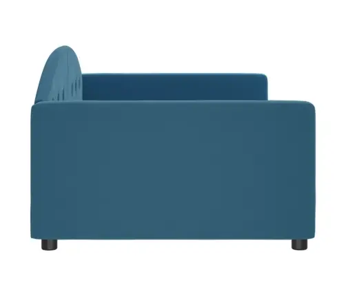Dīvāngulta, Zila, 100X200 Cm, Samts Vidaxl