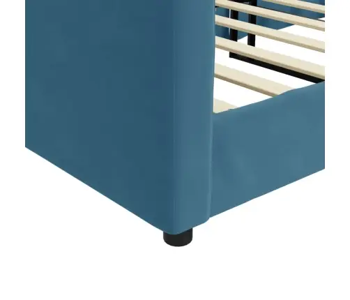 Dīvāngulta, Zila, 100X200 Cm, Samts Vidaxl