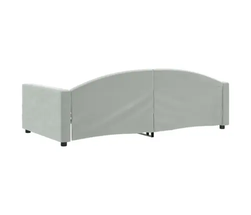 Päevavoodi, Helehall, 100 X 200 cm Samet