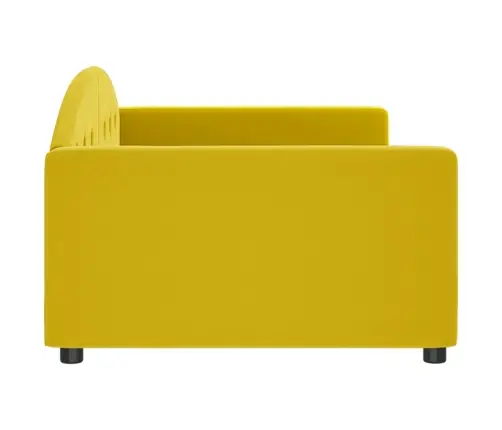 Dīvāngulta, Dzeltena, 100X200 Cm, Samts Vidaxl