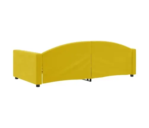 Dīvāngulta, Dzeltena, 100X200 Cm, Samts Vidaxl