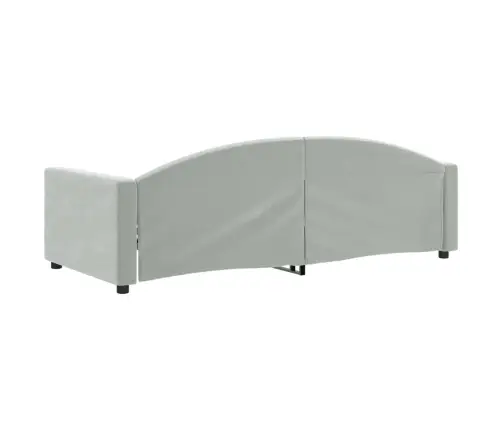 Päevavoodi, Helehall, 90 X 190 cm Samet