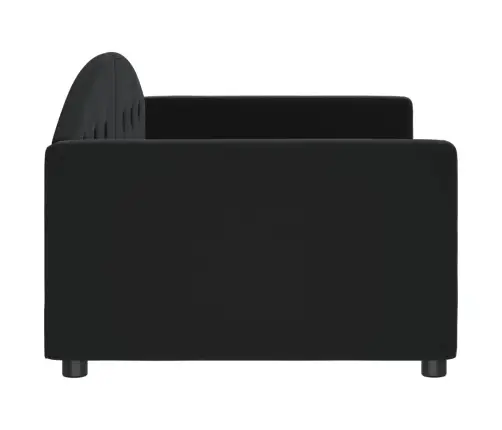 Dīvāngulta, Melna, 90X190 Cm, Samts Vidaxl