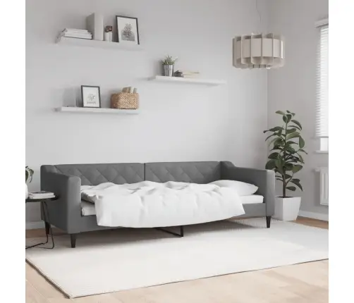 Päevavoodi, Tumehall, 80X200 cm Kangas