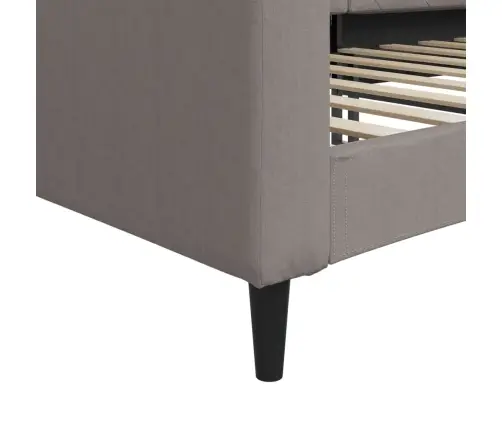 Dienas Gulta, Pelēkbrūna, 80X200 Cm, Audums Vidaxl