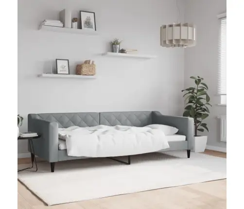 Sofa, Šviesiai Pilkos Spalvos, 90X200cm Audinys