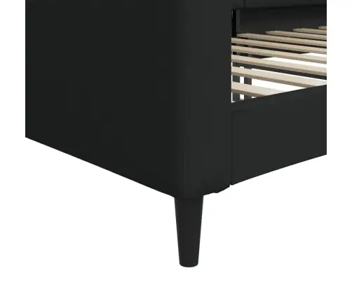 Päevavoodi, Must, 90 X 200 cm Kangas