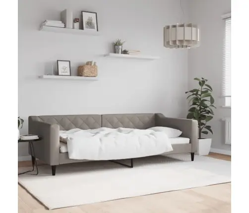 Dīvāngulta, Pelēkbrūna, 90X200 Cm, Audums Vidaxl