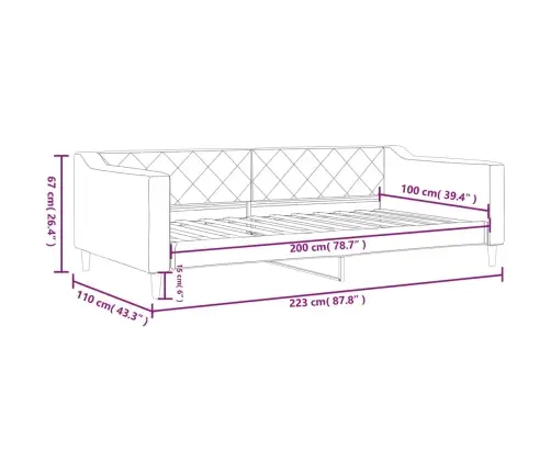 Sofa, Kreminės Spalvos, 100X200cm Audinys