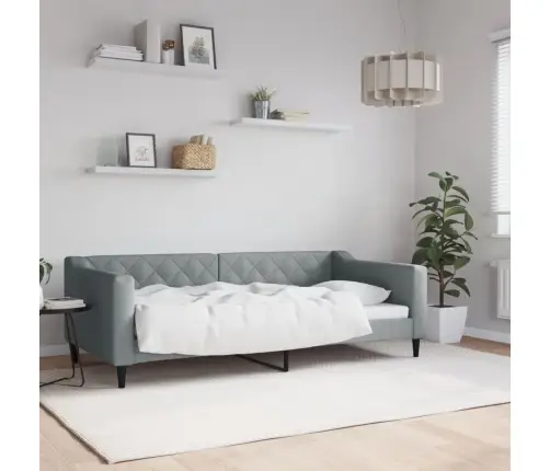 Päevavoodi, Helehall, 90 X 190 cm Kangas