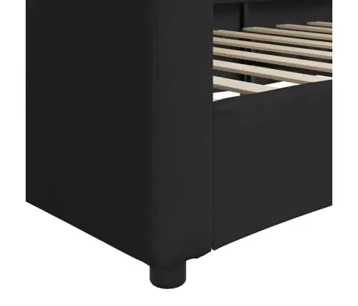 Dienas Gulta, Melna, 80X200 Cm, Audums Vidaxl