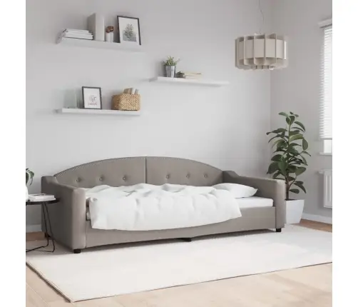 Dīvāngulta, Pelēkbrūna, 90X200 Cm, Audums Vidaxl