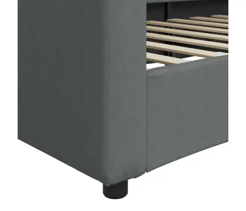 Dīvāngulta, Tumši Pelēka, 100X200 Cm, Audums Vidaxl