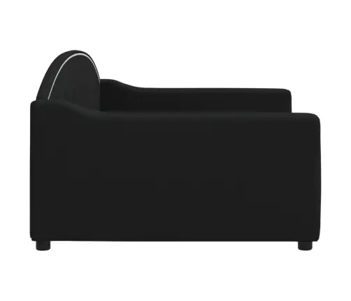Dīvāngulta, Melna, 100X200 Cm, Audums Vidaxl