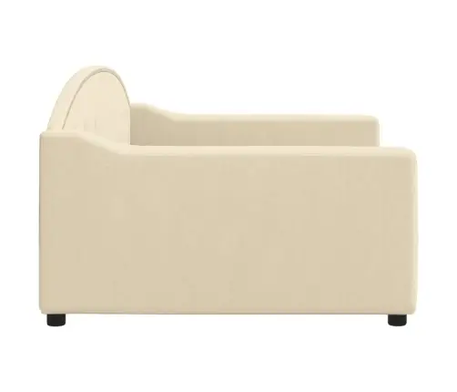 Dīvāngulta, Bēša, 100X200 Cm, Audums Vidaxl