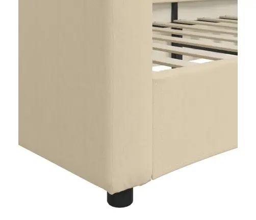 Dīvāngulta, Bēša, 100X200 Cm, Audums Vidaxl