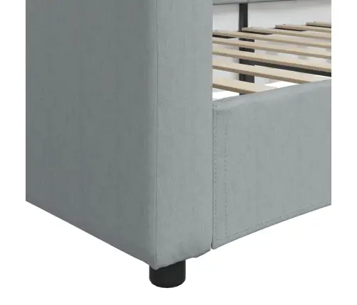 Dīvāngulta, Gaiši Pelēka, 90X190 Cm, Audums Vidaxl