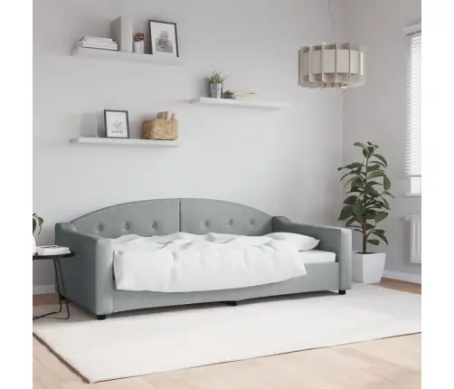 Dīvāngulta, Gaiši Pelēka, 90X190 Cm, Audums Vidaxl