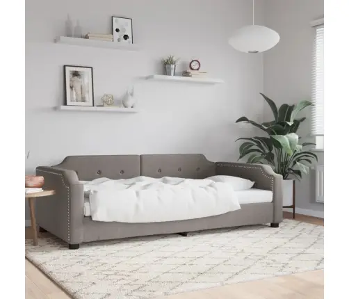 Dienas Gulta, Pelēkbrūna, 80X200 Cm, Audums Vidaxl