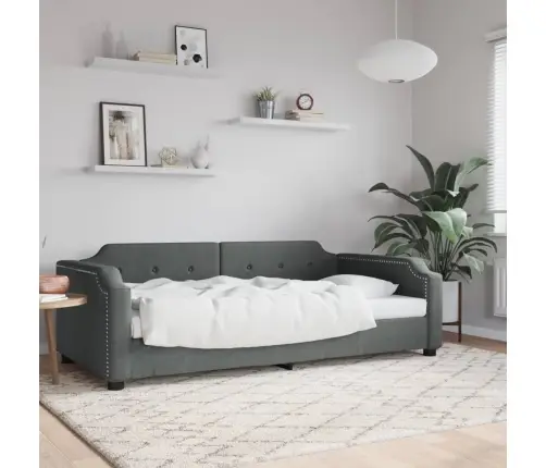 Dīvāngulta, Tumši Pelēka, 90X200 Cm, Audums Vidaxl