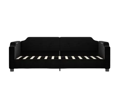 Dienas Gulta, 90X200 Cm, Melns Audums Vidaxl