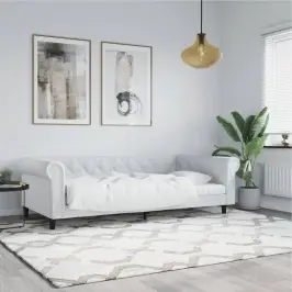 Dienas Gulta, Balta, 80X200 Cm, Mākslīgā Āda Vidaxl Dienas Gulta, Balta, 80X200 Cm, Mākslīgā Āda Vidaxl