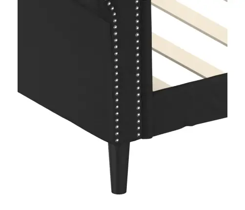 Dienas Gulta, Melns, 90X200 Cm, Mākslīgā Āda Vidaxl