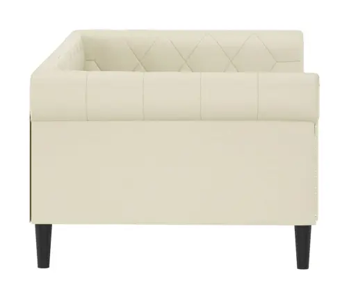 Dienas Gulta, Krēmkrāsas, 90X200 Cm, Mākslīgā Āda Vidaxl