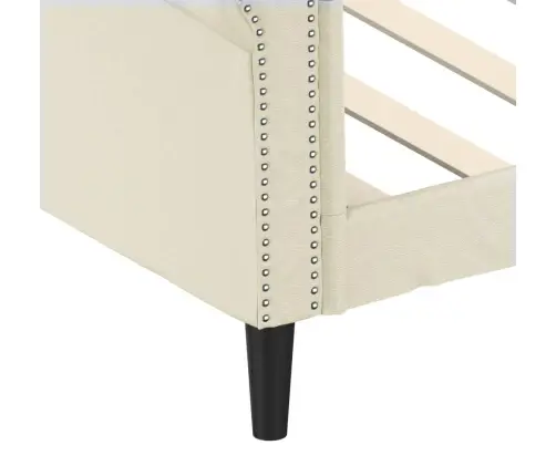 Päevavoodi, Kreemjas, 100 X 200 cm Kunstnahk