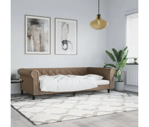 Dienas Gulta, Kapučīno Krāsas, 100X200 Cm, Mākslīgā Āda Vidaxl