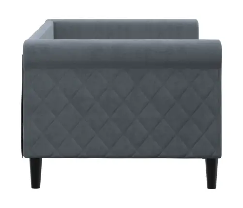 Päevavoodi, Tumehall, 80 X 200 cm Samet