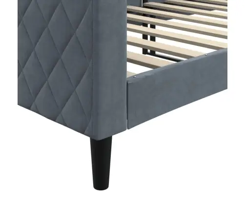 Päevavoodi, Tumehall, 80 X 200 cm Samet