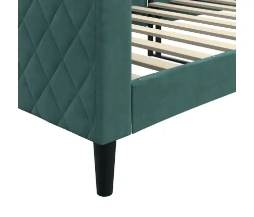 Dīvāngulta, Tumši Zaļa, 80X200 Cm, Samts Vidaxl